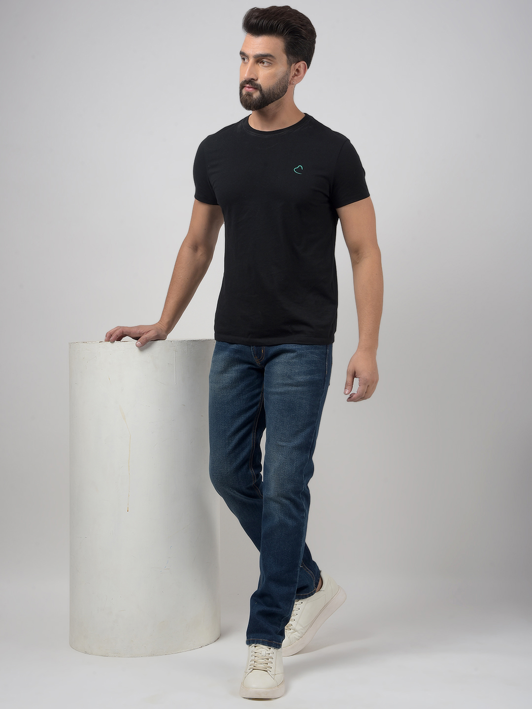 Numero Uno Men Solid Dark Blue Jeans
